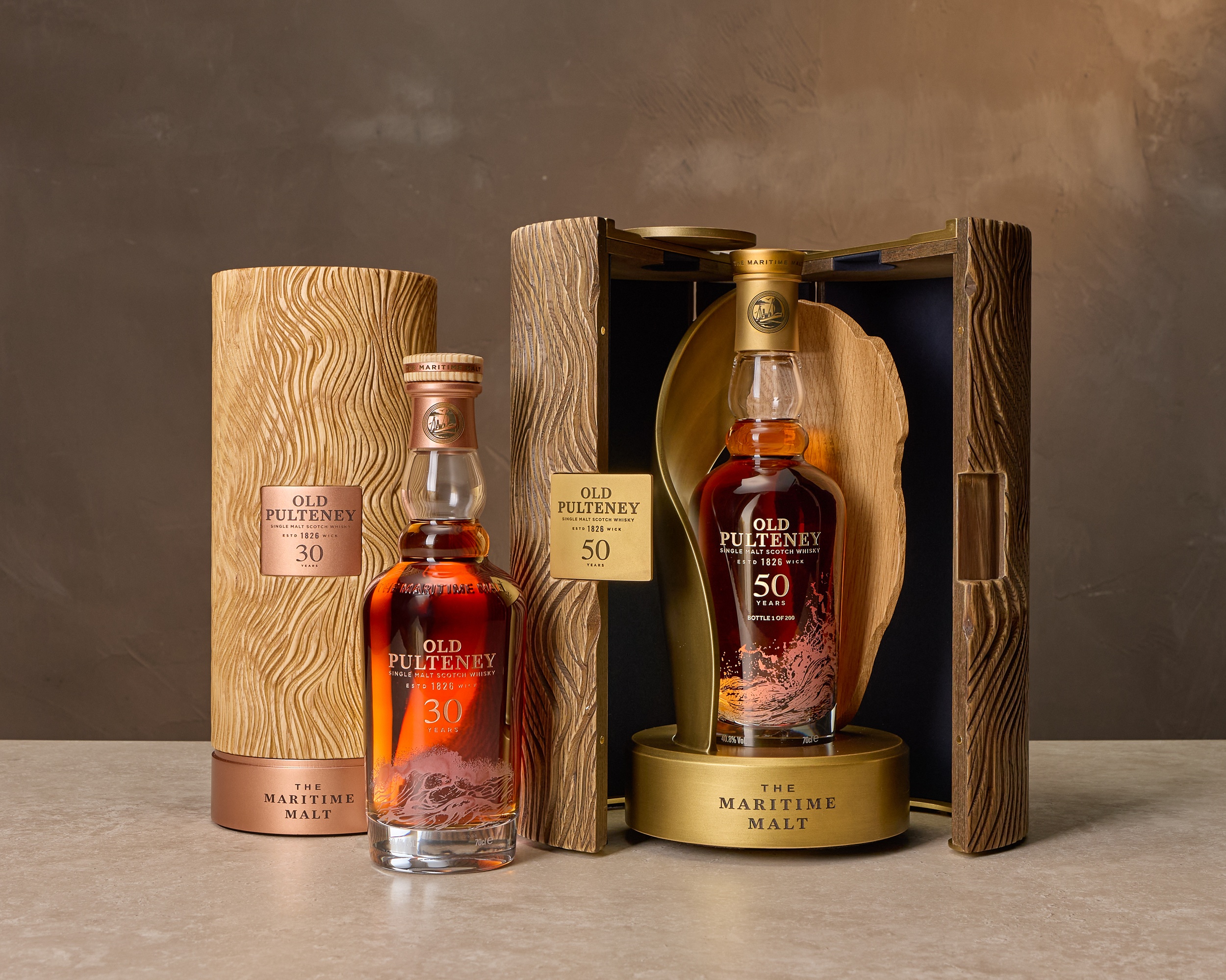 Old Pulteney 50 & 30 Year Old 70cl crystal decanter, 200th anniversary limited edition, Wick 2026