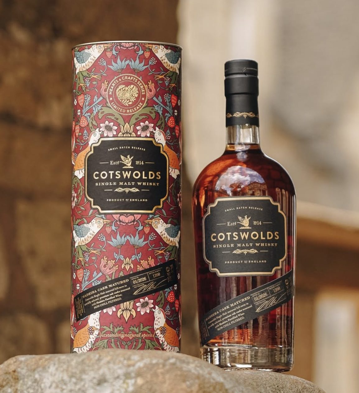 Cotswolds Hearts & Crafts Madeira Cask: the seventh release swaps wine and brandy casks for a garnet-tinted English single malt