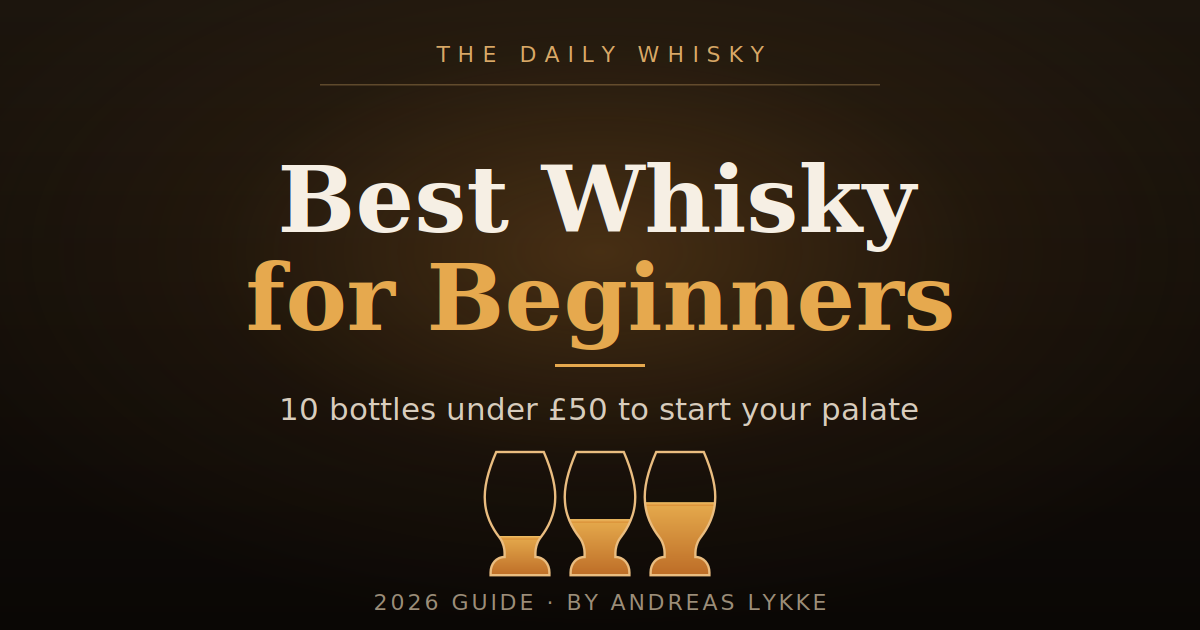 Best whisky for beginners 2026, ten bottles under £50 lined up for tasting